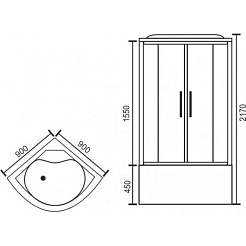 Royal Bath Душевая кабина RB 90BK1-T – фотография-3